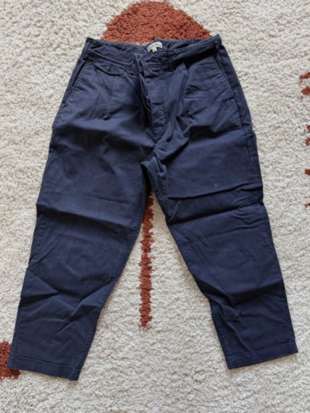 Alex Mill Standard Pleated Chino Navy